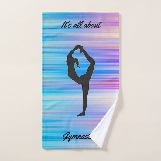 Gymnastiek Stripes 3-delige handdoekset w / Haar n Bad Handdoek (Handdoek)