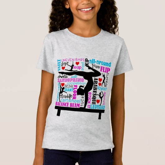 Gymnastiek Subway Art-ontwerp T-shirt (Voorkant)