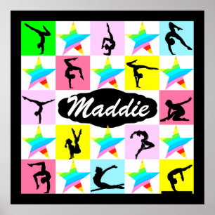 GYMNASTIEK SUPER STAR GEPERSONALISEERD POSTER