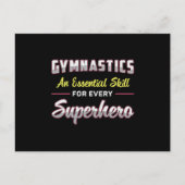 Gymnastiek superheld Acrobat Bars Beam Gymnast Briefkaart (Voorkant)