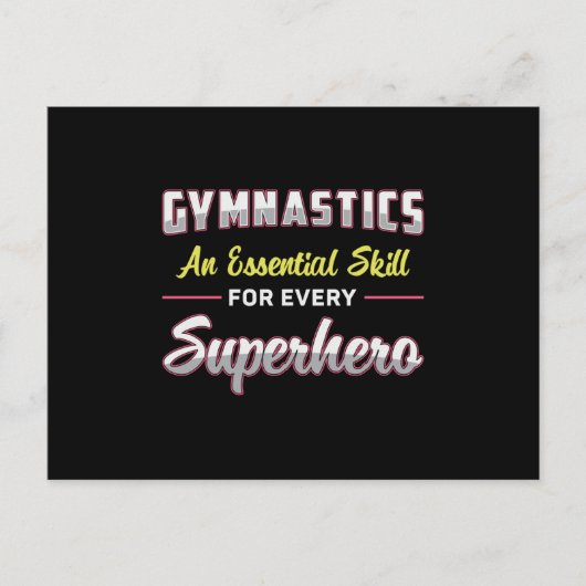 Gymnastiek superheld Acrobat Bars Beam Gymnast Briefkaart (Voorkant)
