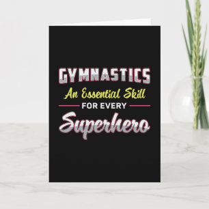 Gymnastiek superheld Acrobat Bars Beam Gymnast Kaart