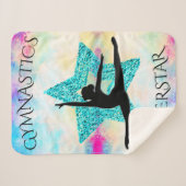 Gymnastiek Superstar Fleece Blanket Sherpa Deken (Voorkant (horizontaal))