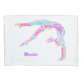 Gymnastiek Sweet Dreams Word Art Kussensloop (Voorkant)