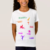 Gymnastiek T-Shirt - vault, bars, bundel, vloer (Voorkant)