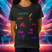 Gymnastiek T-Shirt - vault, bars, bundel, vloer