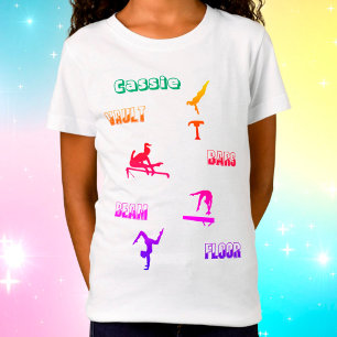 Gymnastiek T-Shirt - vault, bars, bundel, vloer