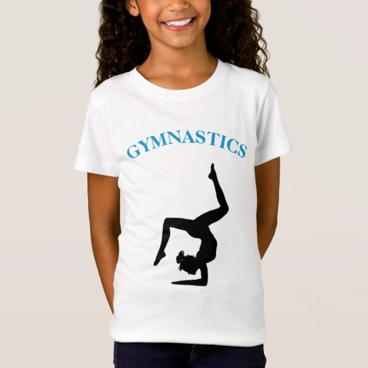 Gymnastiek T-Shirt voor meisjes Gepersonaliseerd (Voorkant)