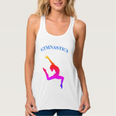 Gymnastiek Tanktop Leap Rainbow met naam (Voorkant)