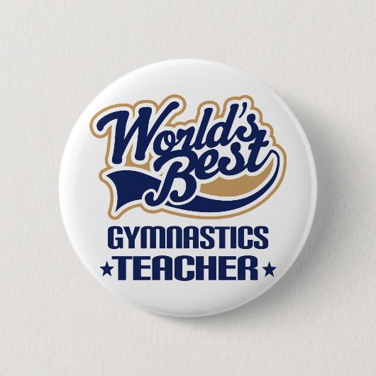 Gymnastiek Teacher Gift Ronde Button 5,7 Cm (Voorkant)