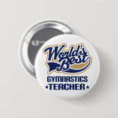Gymnastiek Teacher Gift Ronde Button 5,7 Cm (Voorkant /achterkant)