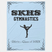 Gymnastiek Team Black Text Fleece Large Blanket Deken (Voorkant)