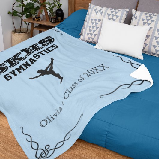 Gymnastiek Team Black Text Fleece Med Blanket
