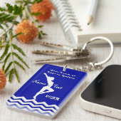 Gymnastiek Team Gifts, uw kleuren Sleutelhanger (Voorkant Rechts)