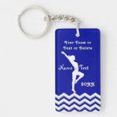 Gymnastiek Team Gifts, uw kleuren Sleutelhanger (Voorkant)