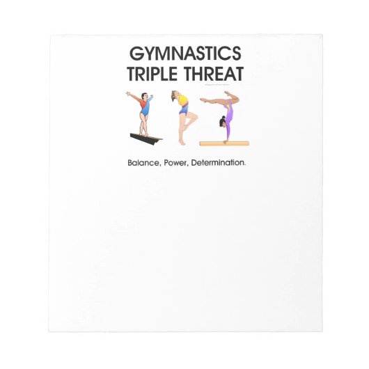 Gymnastiek Triple Threat Notitieblok (Voorkant)