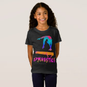 Gymnastiek Tropisch Stropdas-Dye Balance Beam T-shirt (Voorkant volledig)