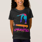 Gymnastiek Tropisch Stropdas-Dye Balance Beam T-shirt (Voorkant)