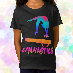 Gymnastiek Tropisch Stropdas-Dye Balance Beam T-shirt