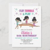 Gymnastiek Tumble & Play Birthday Kaart (Voorkant)