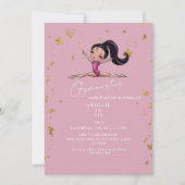 Gymnastiek Tumble & Twirl Roze Verjaardagsfeest Kaart (Voorkant)