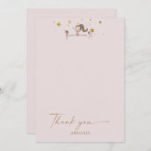 Gymnastiek Tumble & Twirl Verjaardagsfeest Dank u Kaart (Voorkant / Achterkant)