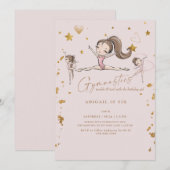 Gymnastiek Tumble & Twirl Verjaardagsfeest III Kaart (Voorkant / Achterkant)