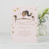 Gymnastiek Tumble Twirl Verjaardagsfeest IV Kaart (Staand voorkant)