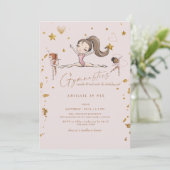 Gymnastiek Tumble & Twirl Verjaardagsfeest Kaart (Staand voorkant)