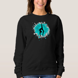 Gymnastiek Turquoise Aqua Blue Gymnasts Handstand Trui