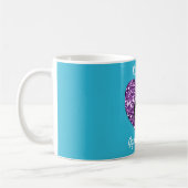 Gymnastiek Turquoise en Paarse Gepersonaliseerd Koffiemok (Links)