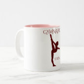 Gymnastiek twee gepersonaliseerde koffie-mok. tweekleurige koffiemok (Voorkant links)