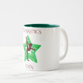 Gymnastiek twee gepersonaliseerde koffie-mok. tweekleurige koffiemok (Voorkant rechts)