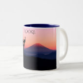 Gymnastiek twee gepersonaliseerde koffie-mok. tweekleurige koffiemok (Voorkant rechts)