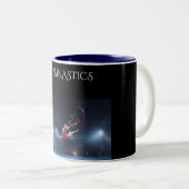 Gymnastiek twee tonde koffie-mok. tweekleurige koffiemok (Voorkant rechts)