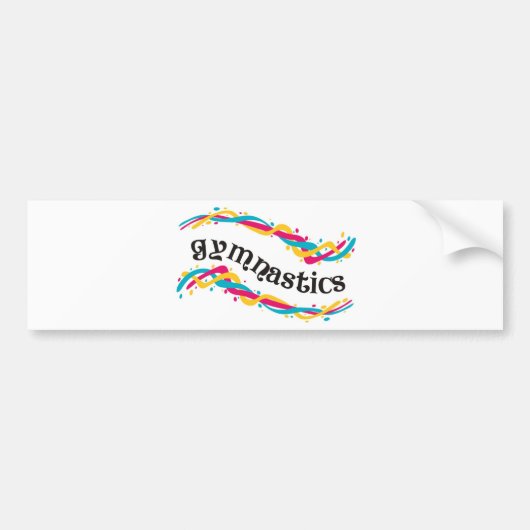 Gymnastiek Twists Bumpersticker (Voorkant)