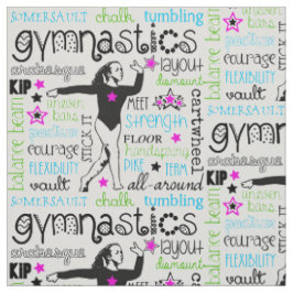 Gymnastiek Typografie Fabric Stof