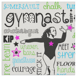 Gymnastiek Typografie Fabric Stof