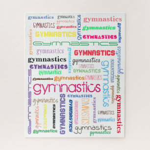 Gymnastiek Typografie Puzzle Legpuzzel