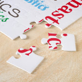 Gymnastiek Typografie Puzzle Legpuzzel (Zijkant)