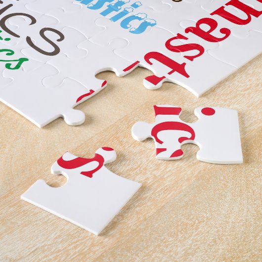 Gymnastiek Typografie Puzzle Legpuzzel (Zijkant)