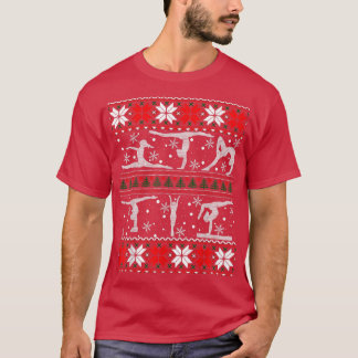 Gymnastiek Ugly KerstHappy Holiday Gymnast Xm T-shirt