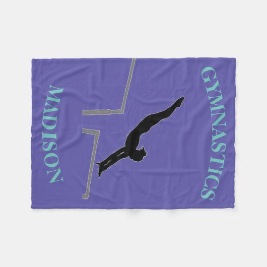Gymnastiek Uneven Bars Custom Girls Fleece Blanket (Voorkant (Horizontaal))