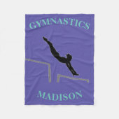 Gymnastiek Uneven Bars Custom Girls Fleece Blanket (Voorkant)