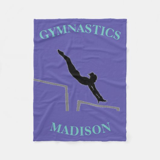 Gymnastiek Uneven Bars Custom Girls Fleece Blanket (Voorkant)