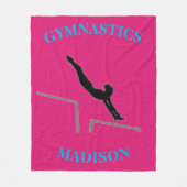 Gymnastiek Uneven Bars Custom Girls Fleece Blanket Deken (Voorkant)