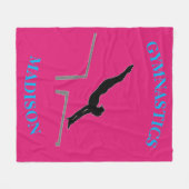 Gymnastiek Uneven Bars Custom Girls Fleece Blanket Deken (Voorkant (Horizontaal))