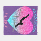 Gymnastiek Uneven Bars Fleece Blanket met naam Deken (Voorkant (Horizontaal))
