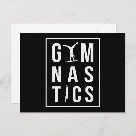 Gymnastiek Unven Bars Hopper Acrobat Mat Gymnast Briefkaart (Voorkant / Achterkant)