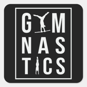 Gymnastiek Unven Bars Hopper Acrobat Mat Gymnast Vierkante Sticker